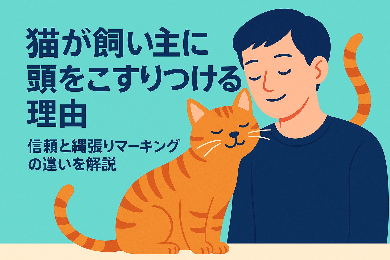 飼い主に顔をこすりつける猫の画像